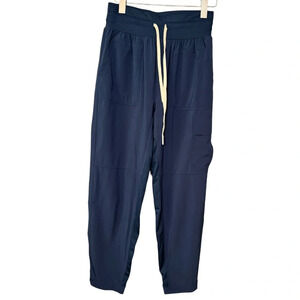 Zella Lightweight Blue Cargo High Rise Tapered Pants Drawstring.  Small